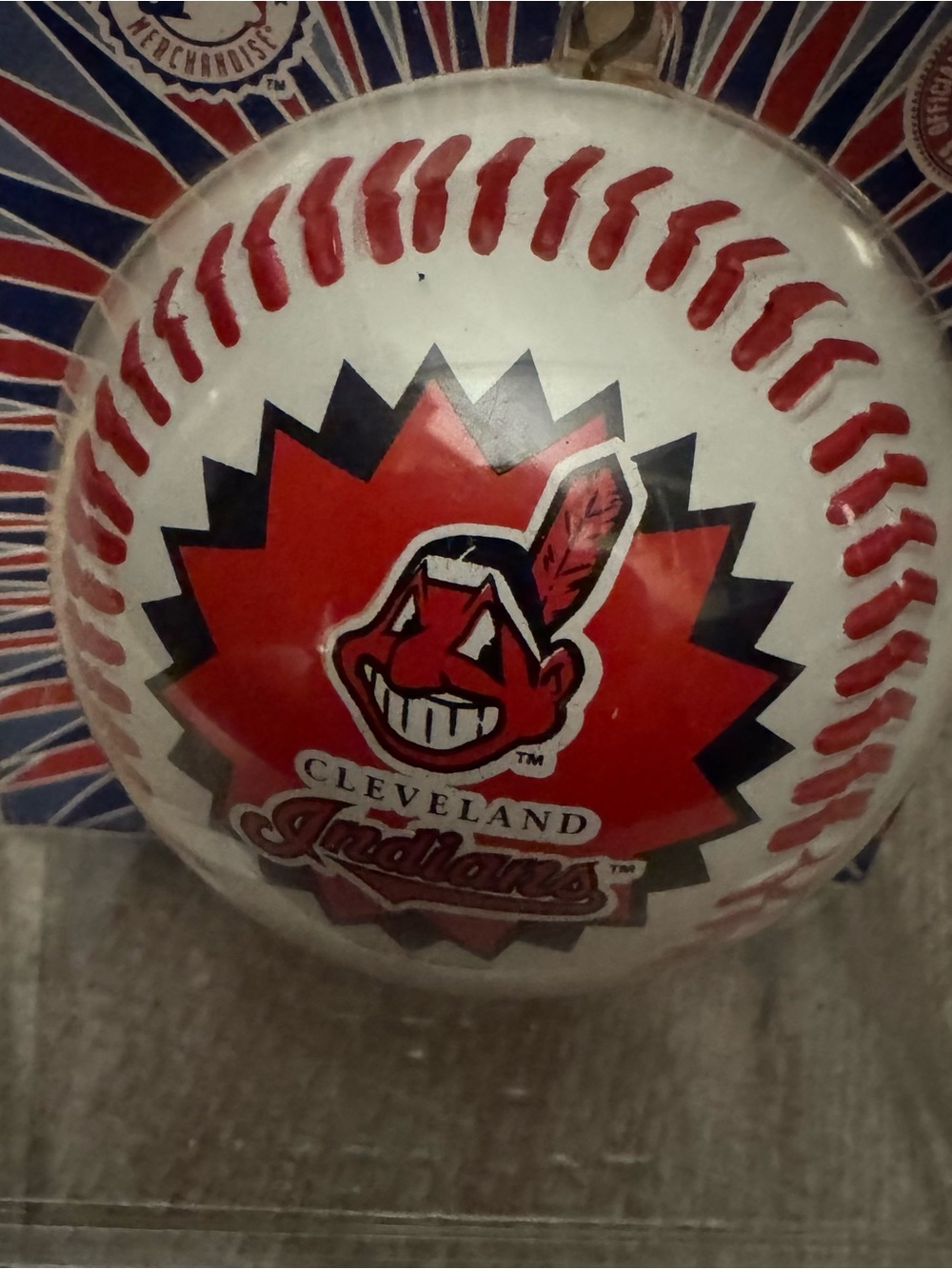 MLB Cleveland Indians Red, White, Black Collectible Ornament